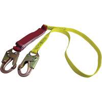 External Energy Absorber Lanyard with 3/4" Hook, 6', Snap Hook Center, Snap Hook Leg Ends, Polyester We Share Industrial Supply