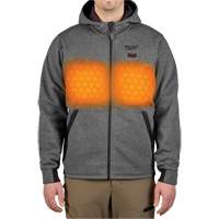 M12 Heated Hoodie (Jacket Only), Men's, Medium, Grey, Poly-Cotton We Share Industrial Supply