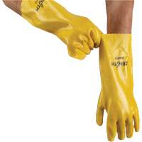 Rough-Finish Chemical-Resistant Gloves, Size 9, 14" L, PVC, Interlock Inner Lining, 47-mil We Share Industrial Supply