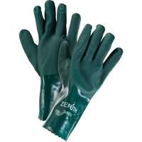 Double Dipped Green Gloves, 12" L, PVC, Cotton Jersey Inner Lining, 70-mil We Share Industrial Supply