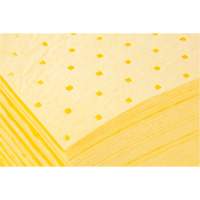 Feuilles absorbantes li&eacute;es, Mati&egrave;res dangereuses, 15" x 19", 8 gal. d'absorption We Share Industrial Supply