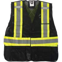 Veste d'arpenteur conforme aux normes de la CSA, Noir, Moyen, Polyester We Share Industrial Supply