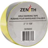 Ruban pour marquage d'all&eacute;es, 2" x 108', PVC, Noir et jaune We Share Industrial Supply