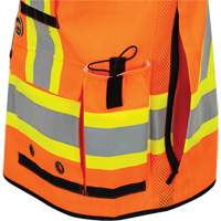 6680 Veste d'arpenteur antimicrobienne haute visibilit&eacute; avec dos en maille, Orange haute visibilit&eacute;, Petit, Polyester We Share Industrial Supply