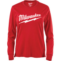 GRIDIRON Long Sleeve Logo T-Shirt, Women's, X-Small, Red We Share Industrial Supply
