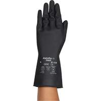 Gants r&eacute;sistants aux produits chimiques AlphaTec 87-118, Taille Petit/7, 12,6" lo, Latex de caoutchouc, Doublure en Coton, 31-mil We Share Industrial Supply