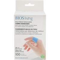Blue Bandages, Rectangular/Square, 3", Fabric Metal Detectable, Sterile We Share Industrial Supply
