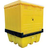 Hard Cover IBC Spill Pallet, 70" L x 70" W x 90" H, 1135 lbs. Load Capacity We Share Industrial Supply