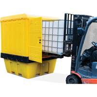 Hard Cover IBC Spill Pallet, 70" L x 70" W x 90" H, 1135 lbs. Load Capacity We Share Industrial Supply