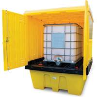 Hard Cover IBC Spill Pallet, 70" L x 70" W x 90" H, 1135 lbs. Load Capacity We Share Industrial Supply