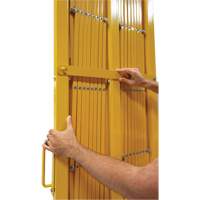 Barri&egrave;re extensible, 84" h x 20' lo, Jaune We Share Industrial Supply