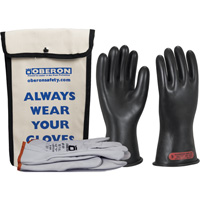 Class 0 Rubber Electrical Glove Kit, 8, 11" L, 20 cal/cm², NFPA 70E We Share Industrial Supply