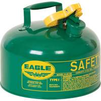 Bidon de s&eacute;curit&eacute; pour les combustibles, Type I, Acier galvanis&eacute;, 2 gal. US, Vert, Homologu&eacute; FM/List&eacute; UL/ULC We Share Industrial Supply