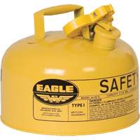 Bidon de s&eacute;curit&eacute; pour le diesel, Type I, Acier galvanis&eacute;, 2 gal. US, Jaune, Homologu&eacute; FM/List&eacute; UL/ULC We Share Industrial Supply