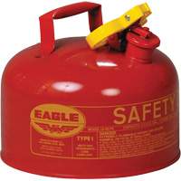 Bidon de s&eacute;curit&eacute; pour les produits inflammables, Type I, Acier galvanis&eacute;, 2,5 gal. US, Rouge, Homologu&eacute; FM/List&eacute; UL/ULC We Share Industrial Supply