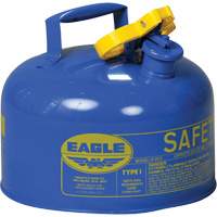 Bidon de s&eacute;curit&eacute; pour le k&eacute;ros&egrave;ne, Type I, Acier galvanis&eacute;, 2,5 gal. US, Bleu, Homologu&eacute; FM/List&eacute; UL/ULC We Share Industrial Supply