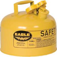 Bidon de s&eacute;curit&eacute; pour le diesel, Type I, Acier galvanis&eacute;, 2,5 gal. US, Jaune, Homologu&eacute; FM/List&eacute; UL/ULC We Share Industrial Supply