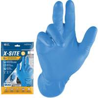 Gants jetables Grippaz, Petit, Nitrile, 8 mils, Sans poudre, Bleu We Share Industrial Supply