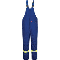 Bizflame&reg; 88/12 Insulated Bib Pants, Cotton/Nylon, Small, Blue We Share Industrial Supply