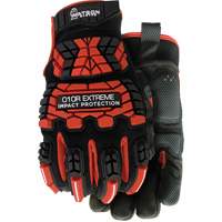 010R Extreme Red Impact Resistant Gloves, X-Small, Microfibre Palm, Hook & Loop Cuff We Share Industrial Supply