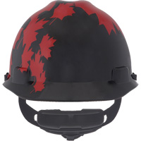 Casque sp&eacute;cialis&eacute; V-Gard, Suspension Rochet, Noir/Rouge We Share Industrial Supply