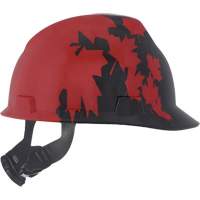Casque sp&eacute;cialis&eacute; V-Gard, Suspension Rochet, Noir/Rouge We Share Industrial Supply