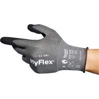 Gants industriels ultral&eacute;gers 11-581 HyFlex, Taille 6, Calibre 21, Rev&ecirc;tement Nitrile, Enveloppe en Nylon/PEHP/Tungst&egrave;ne/Spandex, ASTM ANSI niveau A6 We Share Industrial Supply
