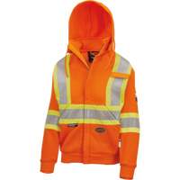 Heavyweight Safety Hoodie, Women's, X-Small, High Visibility Orange We Share Industrial Supply