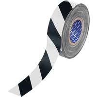 Ruban de marquage pour plancher ToughStripe Max, 2" x 100', Polyester, Noir et blanc We Share Industrial Supply