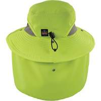 Chapeau de garde forestier 8934 Chill-Its avec prot&egrave;ge-nuque, petit/moyen, Lime haute visibilit&eacute; We Share Industrial Supply