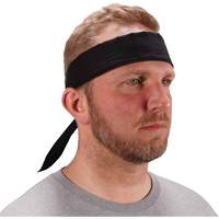 Chill-Its 6702 Cooling Headband with Embedded Polymers & Tie Closure, Black We Share Industrial Supply
