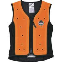 Chill-Its 6685 Dry Evaporative Cooling Vest with Zipper Closure, Medium, Orange We Share Industrial Supply