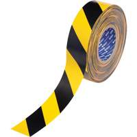 Ruban de marquage pour plancher ToughStripe Max, 2" x 100', Polyester, Noir et jaune We Share Industrial Supply