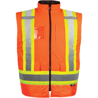 High-Visibility 7-in-1 Jacket, Polyester, High Visibility Orange, X-Small We Share Industrial Supply