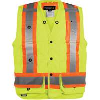 Veste haute visibilit&eacute; pour arpenteur, Orange haute visibilit&eacute;, Petit, Polyester We Share Industrial Supply