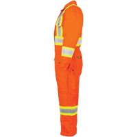 High-Visibility Lined Canvas Overalls, Small, High Visibility Orange We Share Industrial Supply