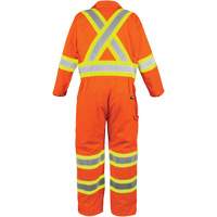 High-Visibility Unlined Coveralls, Small, High Visibility Orange We Share Industrial Supply