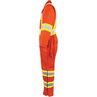 High-Visibility Unlined Coveralls, Small, High Visibility Orange We Share Industrial Supply