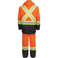 High-Visibility 150-Deniers Rain Suit, Polyester, Small, High Visibility Orange We Share Industrial Supply