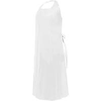 CoverMe Apron with Die-Cut Neck, Polyurethane, 45" L x 35" W, White We Share Industrial Supply