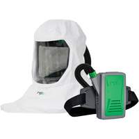 Respirateur T-Link avec casquette, tube de respiration, montage &agrave; la ceinture & APR motoris&eacute; PX5, Cagoule ample & visi&egrave;re, Pile Lithium-ion We Share Industrial Supply