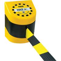 Syst&egrave;me de barri&egrave;re de s&eacute;curit&eacute; HAZLOK, Plastique, Fixation magn&eacute;tique, 30', Ruban Noir et jaune We Share Industrial Supply
