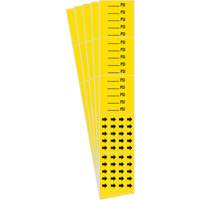 Marqueurs de tuyau PSI, Autocollant, 2-1/4" h x 2-3/4" la, Noir sur jaune We Share Industrial Supply
