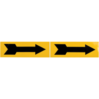 Arrow Pipe Marker, Self-Adhesive, 2-1/4" H x 7" W, Black on Yellow We Share Industrial Supply