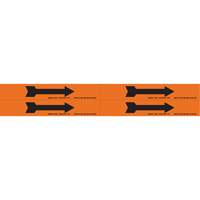 Arrow Pipe Markers, Self-Adhesive, 1-1/8" H x 7" W, Black on Orange We Share Industrial Supply