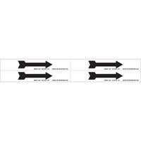 Arrow Pipe Marker, Self-Adhesive, 1-1/8" H x 7" W, Black on White We Share Industrial Supply