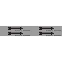 Arrow Pipe Marker, Self-Adhesive, 1-1/8" H x 7" W, Black on Aluminum We Share Industrial Supply