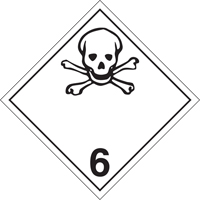 Toxic Materials TDG Placard, Adhesive Vinyl We Share Industrial Supply