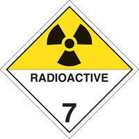 Radioactive Materials TDG Placard, Adhesive Vinyl We Share Industrial Supply