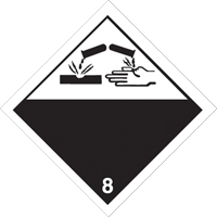Corrosive Materials TDG Placard, Aluminum We Share Industrial Supply